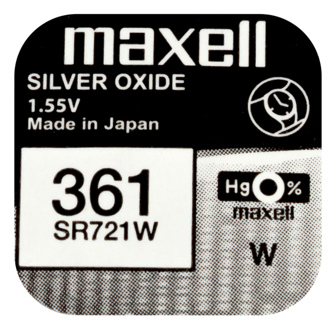 Maxell SR721W hopeaoksidiparisto 361