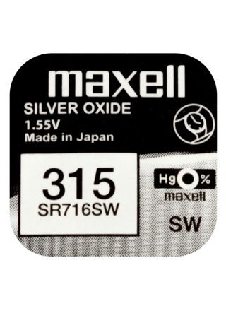 Maxell SR716SW hopeaoksidiparisto 315