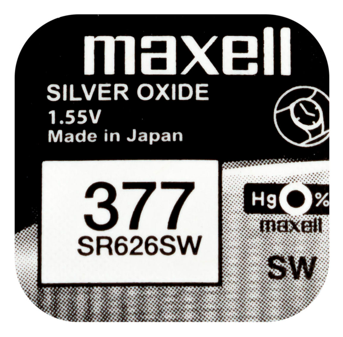 Maxell SR626SW hopeaoksidiparisto 377