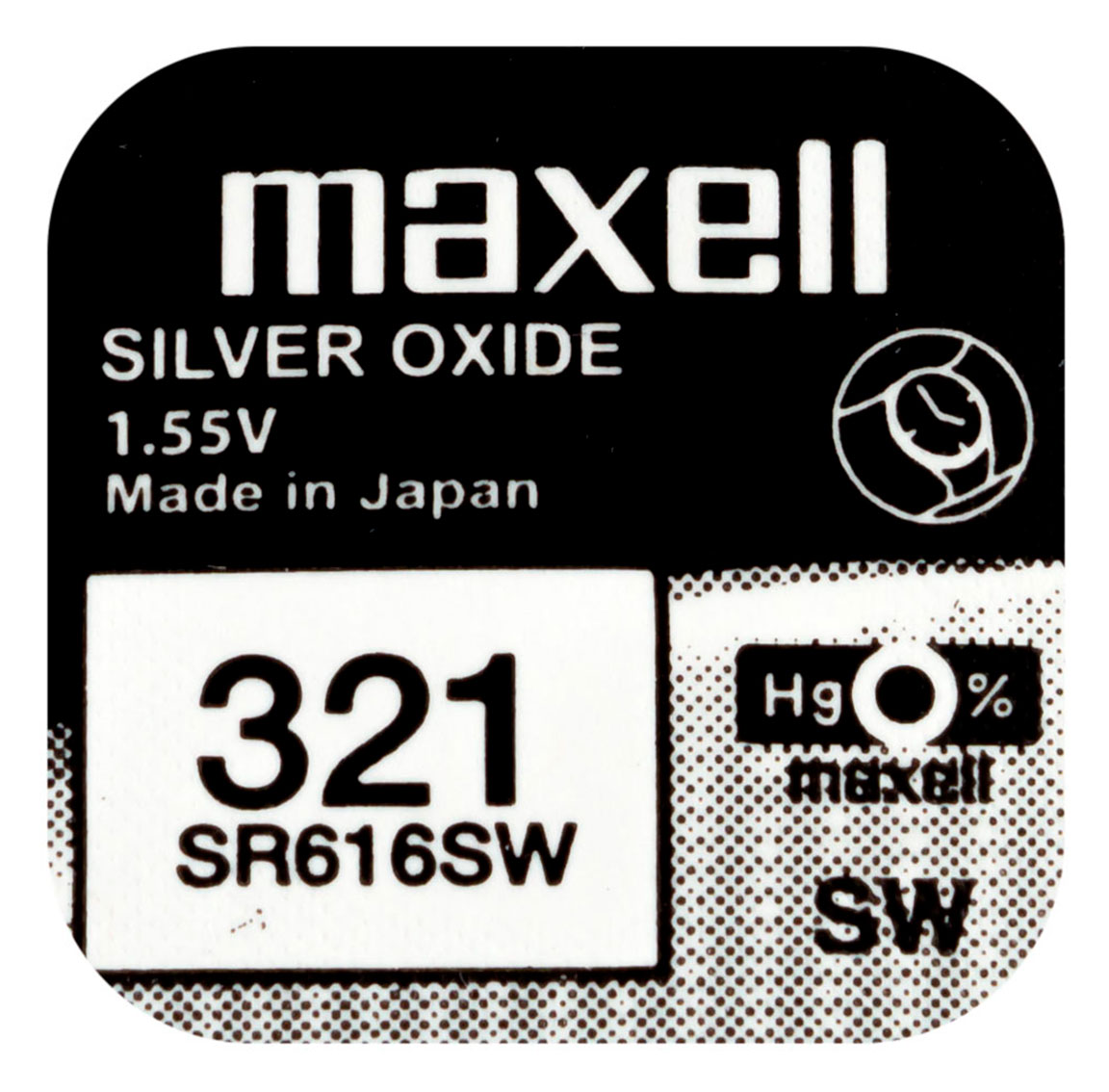 Maxell SR616SW hopeaoksidiparisto 321