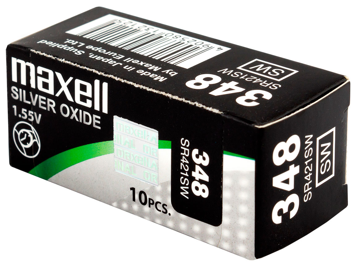 Maxell SR421SW hopeaoksidiparisto 348 (10-Pack)