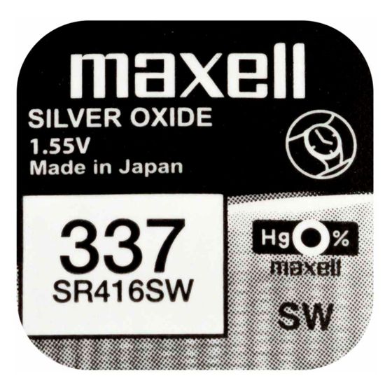 Maxell SR416SW hopeaoksidiparisto 337
