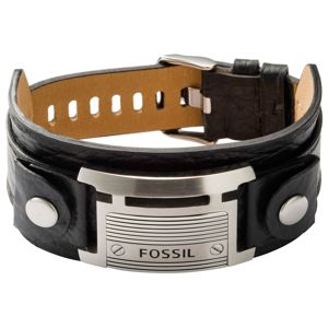 Fossil rannekoru Large Black ID Cuff JF84816040 main product photo
