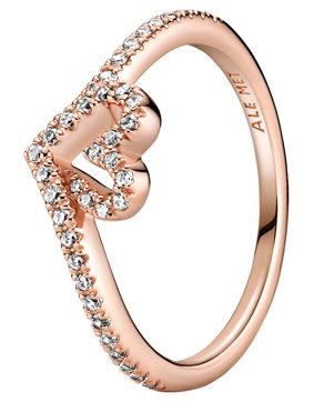 Pandora punakullattu sydänsormus 189302C01