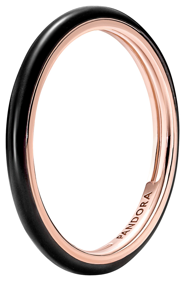 Pandora ME pinottava musta-emalinen sormus 189655C01