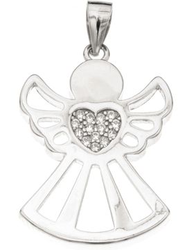 Silver Bar Enkeli kivisydämellä riipus 24 mm 1903