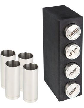 Ukko Schnapps 4 Original snapsilasit koivutukissa (41141)