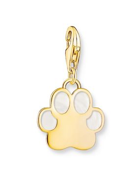 Thomas Sabo Charm Club Charmista dog paw enamel yellow-gold plated hela 2014-427-39