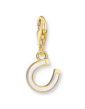 Thomas Sabo Charm Club Charmista horseshoe white enamel yellow-gold plated hela 2018-427-14