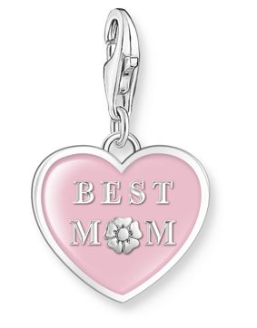 Thomas Sabo Charm Club Charmista pink heart with best mom silver hela 2021-007-9
