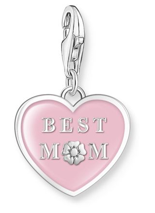 Thomas Sabo Charm Club Charmista pink heart with best mom silver hela 2021-007-9