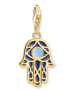 Thomas Sabo Charm Club Charmista Hand of Fatima enamel yellow-gold plated hela 2033-427-1