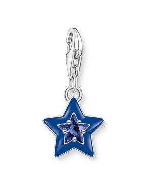 Thomas Sabo Charm Club Charmista star sapphire blue stone blue enamel silver hela 2043-496-7