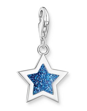 Thomas Sabo Charm Club Charmista Enjoy star blue enamel silver hela 2055-007-32