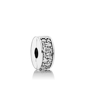 Pandora hopeinen zirkonia lukkopala 791817CZ