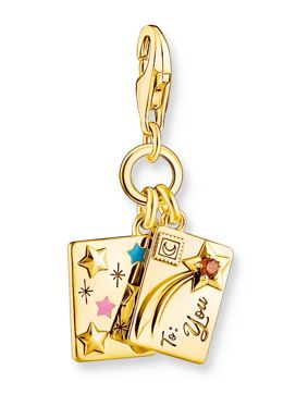 Thomas Sabo Charm Club Charmista Enjoy Wish upon a start letter yellow-gold hela 2065-414-7