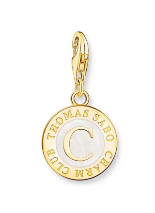 Thomas Sabo Charm Club Charmista white Charmista Coin gold plated hela 2095-427-14