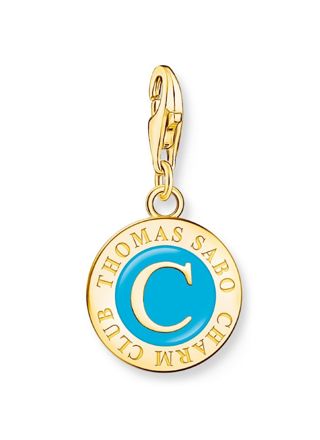 Thomas Sabo Charm Club Charmista turquoise Charmista Coin gold plated hela 2099-427-17
