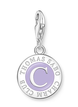 Thomas Sabo Charm Club Charmista violet cold enamel Charmista Coin silver hela 2104-007-13