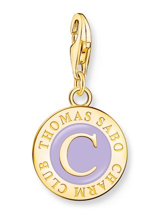 Thomas Sabo Charm Club Charmista violet enamel gold plated hela 2105-427-13