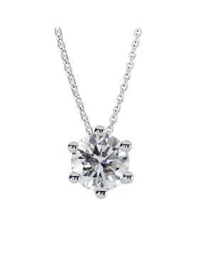 Kohinoor Theia valkokultainen timanttiriipus ketjulla 0.50 ct 213-460V-50L