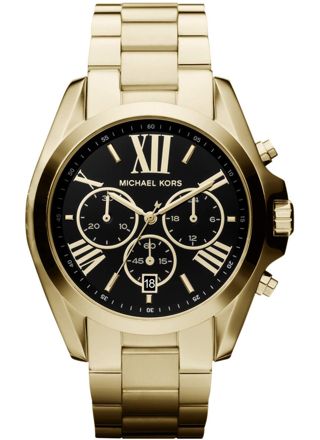 Michael Kors MK5739 Bradshaw Black Dial Gold-Tone