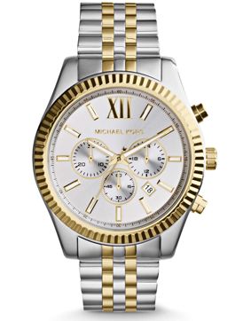 Michael Kors MK8344 Lexington White Dial Two-Tone