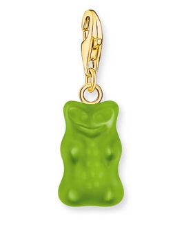 Thomas Sabo Haribo gold-plated charm pendant goldbears in green riipus 2192-413-6