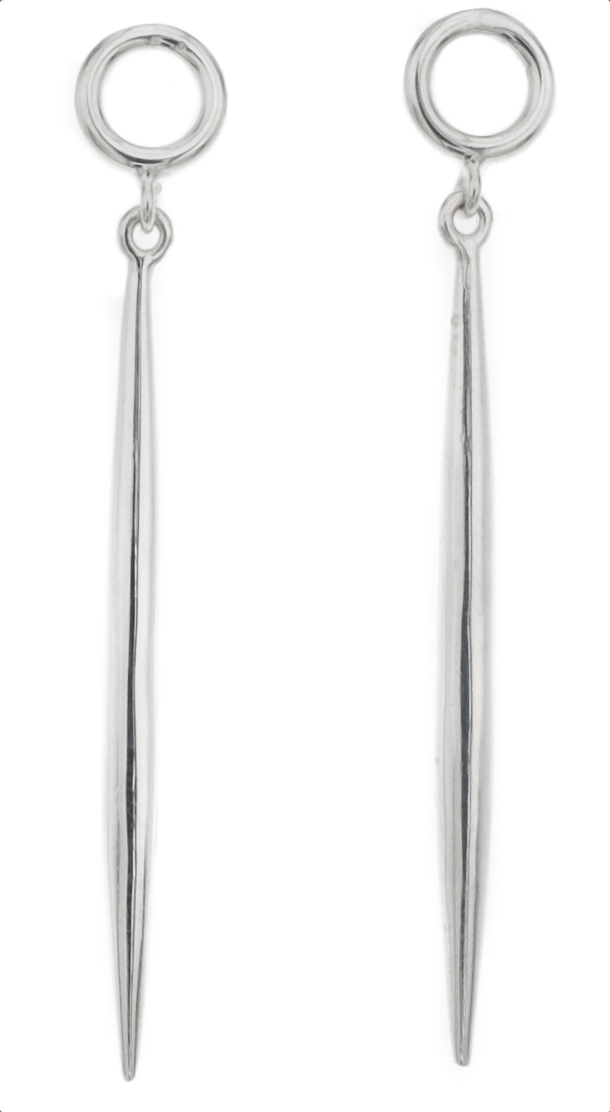 Silver Bar Danger kyynel riippuva korvakorut 55 mm 2243