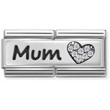 Nomination SilverShine double 330731-07 Mum with heart