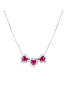 Nomination All My Love red kolme sydäntä sydänkaulakoru 240303/006