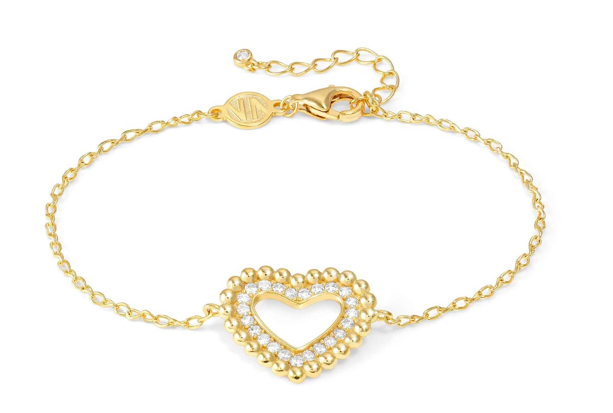 Nomination Lovecloud yellow gold sydänrannekoru 240502/008