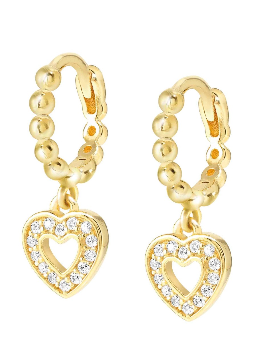 Nomination Lovecloud yellow gold sydänkorvakorut 240507/008