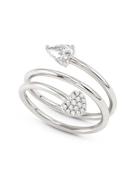 Nomination Lucentissima kietoutuva hopeasormus Heart 240700/001