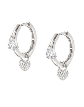 Nomination Lucentissima hopeakorvarenkaat Heart 240706/001