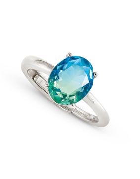 Nomination Symbiosi bicolor stones yksikivinen hopeasormus light blue-green fin. Silver 240800/025