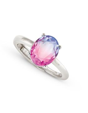 Nomination Symbiosi bicolor stones yksikivinen hopeasormus pink-purple 240800/028