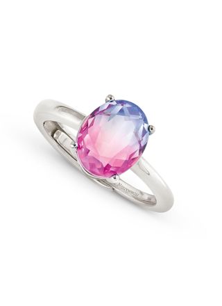 Nomination Symbiosi bicolor stones yksikivinen hopeasormus pink-purple 240800/028