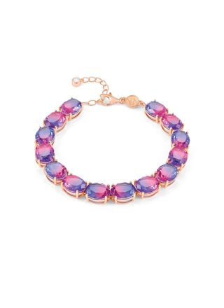 Nomination Symbiosi bicolor stones ruusukullattu hopearannekoru pink-purple 240802/ 030