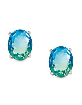 Nomination Symbiosi bicolor stones yksikiviset hopeakorvakorut light blue-green 240806/025