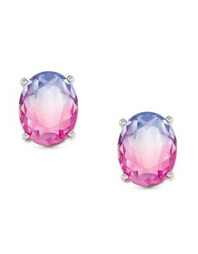 Nomination Symbiosi bicolor stones yksikiviset hopeakorvakorut pink-purple 240806/028