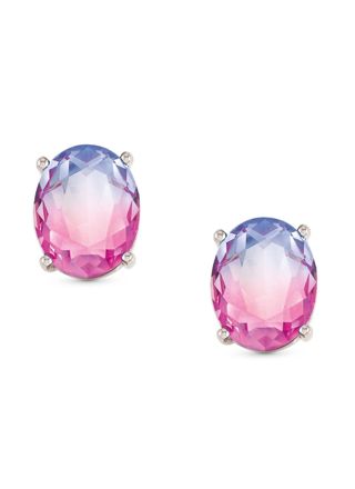 Nomination Symbiosi bicolor stones yksikiviset hopeakorvakorut pink-purple 240806/028