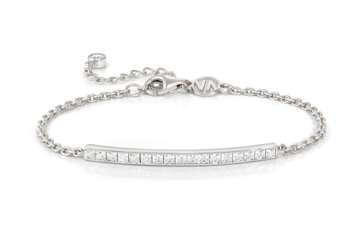 Nomination Carismatica bar bracelet laatta zirkonia hopearannekoru 240901/031