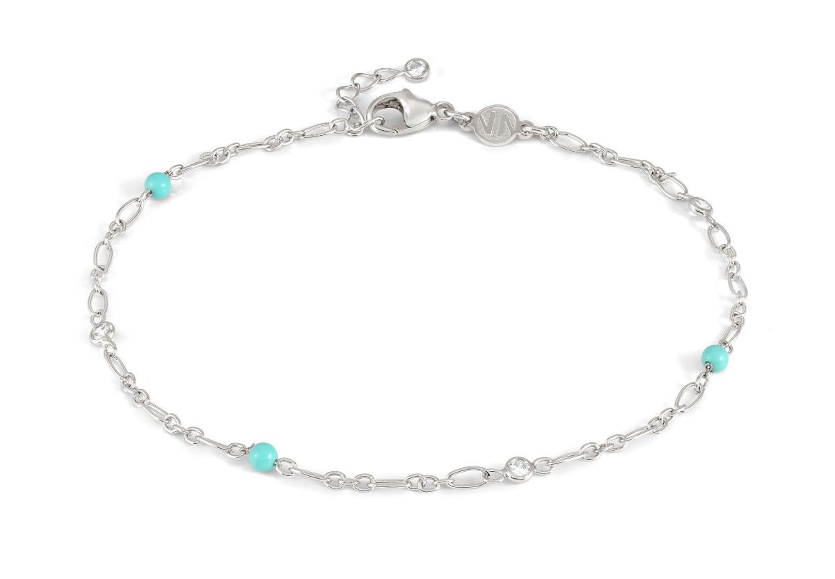 Nomination Anklets hopeanilkkakoru stone turquoise 241000/003