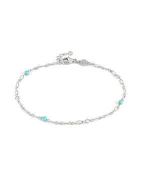 Nomination Anklets hopeanilkkakoru stone turquoise 241000/003