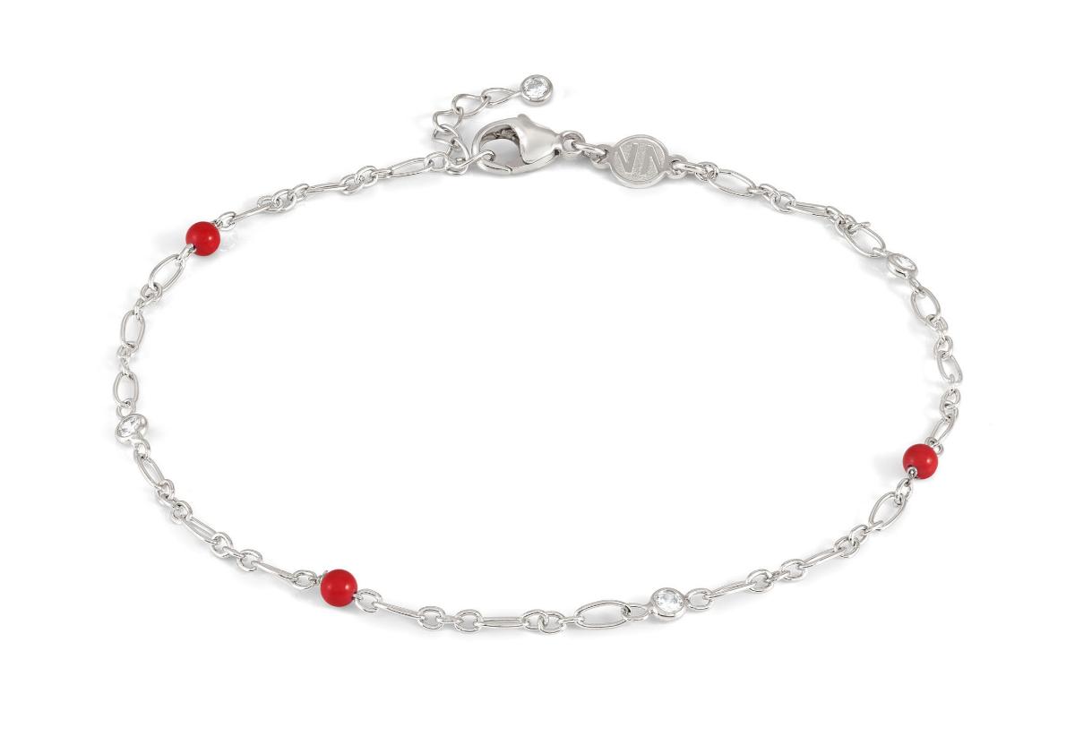 Nomination Anklets hopeanilkkakoru stone coral 241000/005