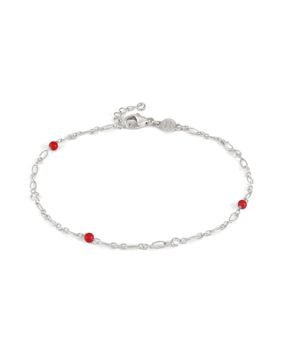 Nomination Anklets hopeanilkkakoru stone coral 241000/005