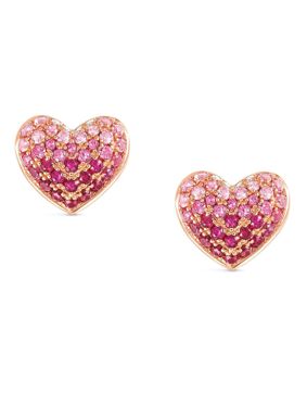 Nomination Crysalis bi-tone ruusukullatut hopeakorvakorut Heart 241104/004