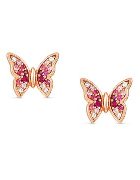 Nomination Crysalis bi-tone ruusukullatut hopeakorvakorut Butterfly 241104/040