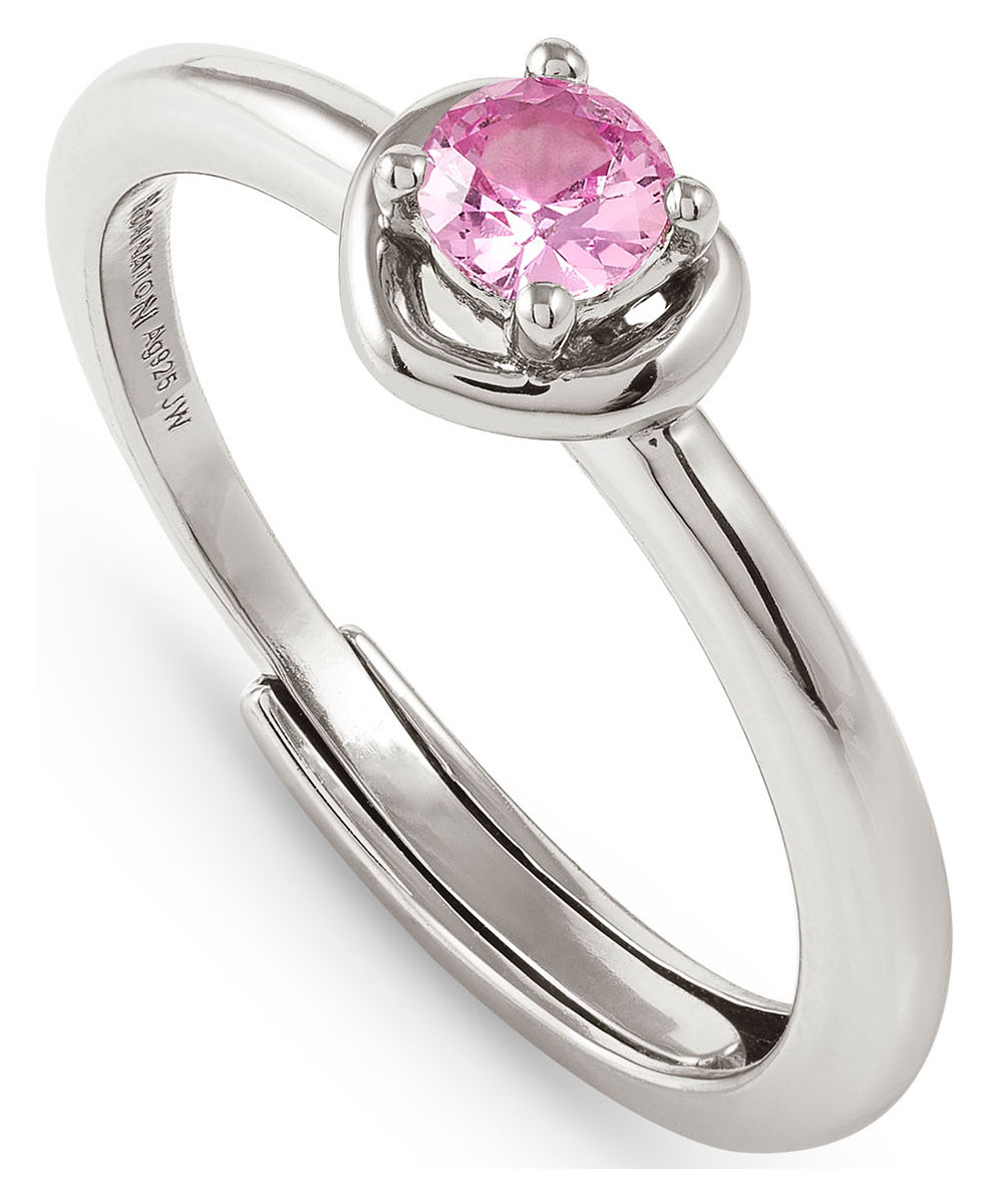 Nomination Cosmic Love vaaleanpunainen hopeasormus 241701/002